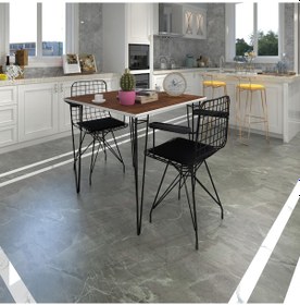 Resim Knsz masa sandalye takımı hem75mazlum cvzsyh 070*070 klç 2 sandalye syhsyh kolçaklı 