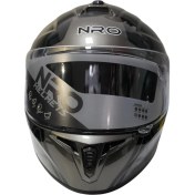 Resim Nro X005 Kapalı Kask Gri-Siyah 