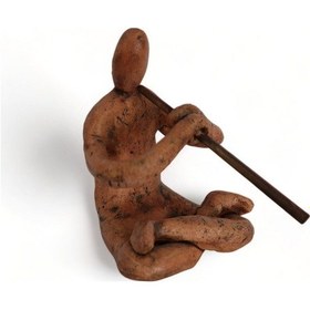 Resim Ney Çalan Adam Seramik Heykel 