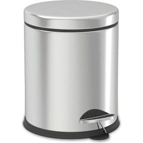 Resim CetKing Banyo Krom 3 Lt Micro Pedallı Çöp Kovası 