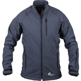 Resim Erkek Lacivert Softshell Spor Mont 