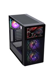 Resim Powerboost PB-P4367BB 3 RGB Fanlı LCD Ekranlı Mid-Tower Oyuncu Bilgisayar Kasası 
