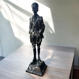 Resim Dekoratif Polyester Atatürk Heykeli 40 Cm Siyah-dalgalı 