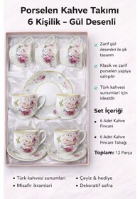 Resim Cvs 6 Kişilik 12 Parça Çay Nescafe Fincan Takımı - Dn 41113 Beyaz 