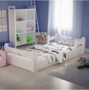 Resim Tuliplife Montessori Karyola Beyaz 90x190 Yatak Uyumlu Oval Kesim Çocuk Yatağı-tlp-217 