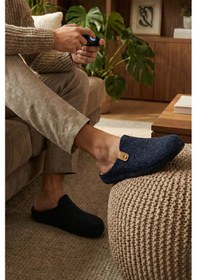 Resim Buratti Keçe Kışlık Ev Erkek Terlik 6711004 Lacivert 