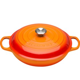 Resim 30cm Döküm Demir Sığ Güveç Kabı, Dayanıklı ve Şık Tasarım 