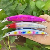 Resim 15cm/27g Derin Diving Minnow Jig Su Geçirmez Boncuklar ile - Bass, Pike ve Deniz Balığı Balıkçılığı için Renkli ABS Yem - Uzun Atışlar için İdeal, Bass Balıkçılığı Yem | Canlı Yem | Su Geçirmez Yem, Balıkçılık Yem 