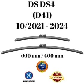 Resim Ds Ds4 D41 2021 2022 2023 2024 Uyumlu Ön Cam Silecek Süpürgesi Takımı 600/400mm Silbak Sb2416c2 
