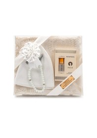 Resim Takke + Esans + Tesbih + Seccade Seti Krem Krem 110 x 64 