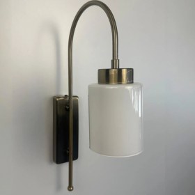 Resim Tiny Beyaz Cam Aplik Duvar Lambası Modern Otel Cafe Vintage Salon Yatak Odası Merdiven Retro 