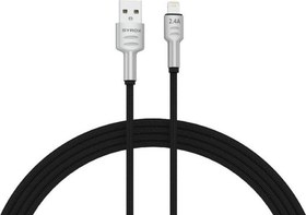Resim Syrox C133AL 2.4A 1.18mt Örgülü USB - Lightning Şarj & Data Kablosu - Siyah 
