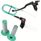 Resim Motion003 Yeşil Debriyaj Ve Gaz Kablolu 22mm Hızlı Twist Dirt Bike Gaz Tutacak Seti 