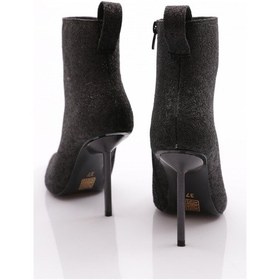 Resim Dgn 8018 Kadin Topuklu Bot 8018-2446-R1673 Siyah Simli 