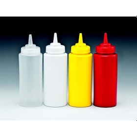 Resim Mayonez Sos Şişesi - 1000ml Dev Boy Sarı 3 Adet Renkli 