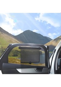 Resim Dashanshop 2 Adet Ayarlanabilir Araç Güneşlik 50x50cm Siyah Tül Yan Cam Kaplama Uv Koruma 