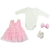 Resim Petite Ponpon Baby Kız Bebek Pembe 4lü Mevlüt Takımı Seti 