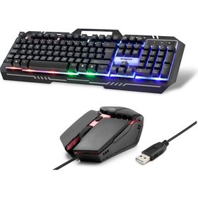 Resim NOVATOR Hd865 Oyuncu Klavye Mouse Seti Rgb Oyuncu Klavye Mouse Işıklı Oyuncu Metal Dayanıklı Klavye 