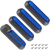 Resim Gajeena Elektrikli Scooter Dekoratif Kapağı Ve Yansıtıcı Şerit Seti - Su Geçirmez Plasti K - 4 Adet Kapağı + 10 Vida Siyah-mavi 