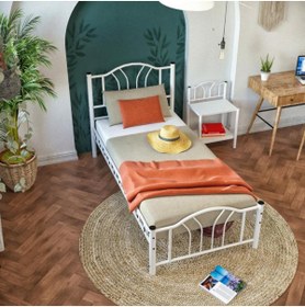 Resim Mobilya Dükkanım Bella Metal Karyola 120x200 ARM141 Beyaz 