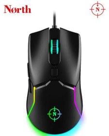Resim North Air Black Rgb Kablolu Profesyonel Oyuncu Mouse 