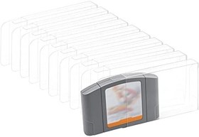Resim Mcbazel LOT 10 Clear Case Sleeve Protector for Nintendo N64 Games Cartridge (Set of 10) 