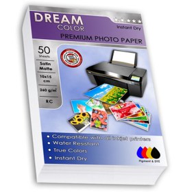 Resim dreamcolor Canon Yazıcılar Için Fotoğraf Kağıdı Satin Mat 260 Gr 10x15 50 Yaprak Uyumlu 