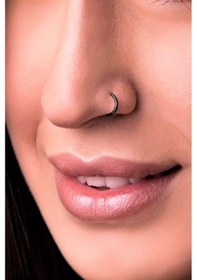 Resim Chavin Çelik Deliksiz Halka Burun Hızma Geçirme Piercing Ev26sy Siyah 
