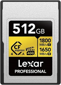 Resim Lexar Gold Serisi Profesyonel 512GB CFexpress 4.0 Tip-A Hafıza Kartı 