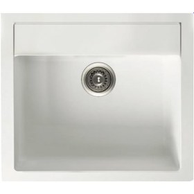Resim Gradde Beyaz 51 x 56 Tek Göz Granit Eviye 