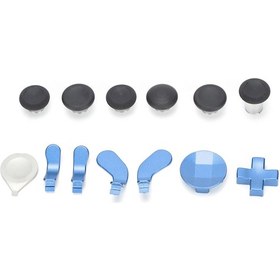 Resim Vkemall Xbox One Elite Series 2 Kumanda Buton Takımı - Metal+silikon Joystick, Yatay Tuş, Çıkartma Flapları - Mavi, Uyumlu Ve Dayanıklı Oyun Aksesuarı 