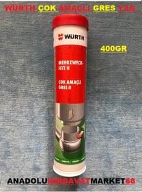 Resim Würth Kauçuklu Gres Yagi Matkap Taşlama Çok Amaçli Gres 400Gr 
