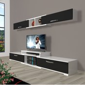 Resim Decoraktiv Flex 5 Mdf Tv Ünitesi Tv Sehpası - Beyaz - Siyah 