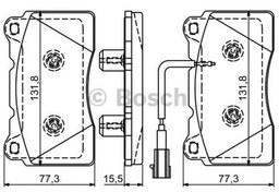 Resim BOSCH B 0986494539 Ön Fren Balatası – Audi A3, A4 ve Q3 İçin Uyumlu 