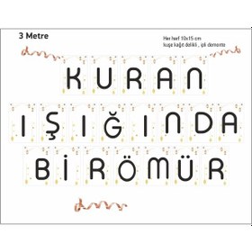 Resim Kuran Işığında Bir Ömür Banner Kurana Geçme Afiş 3 Mt 