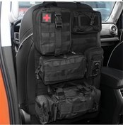 Resim Chuangyinshop Black 1 Parça Taktik Çanta Universal Koltuk Arkası Organizer Çıkarılabilir 5 Cep 