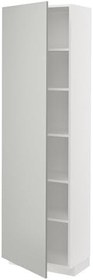 Resim Mutfak boy dolabı, HAVSTORP açık gri-koyu gri, 60x37x200 cm, 1 kapaklı ve 4 raflı 