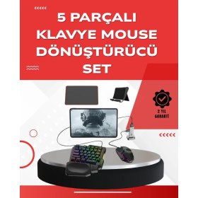 Resim Ios Android Uyumlu Oyun Klavye Mouse Seti | Taşınabilir & Dayanıklı 