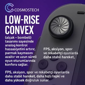 Resim Cosmostech Kontrolfreek Eclipse Nintendo Switch Joy-Con & Switch Lite Uyumlu | 2’li Performans Thumbstick | Siyah 