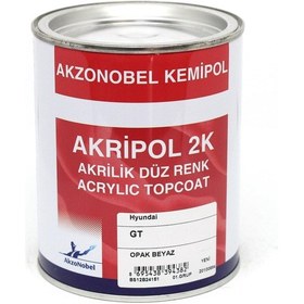 Resim Akzonobel Akripol 2k Düz Renk -opak Beyaz-gt-1 Lt. 