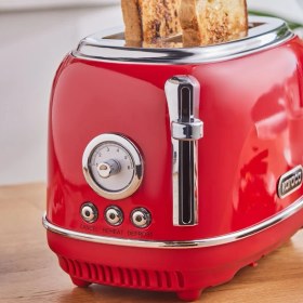 Resim Karaca Vintage Craft 2 Dilim Kapasiteli Ekmek Kızartma Makinesi Red 