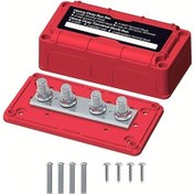 Resim Xuweiwei 300a 12v Otobüs Barı Modülü Kırmızı Set Aksesuarsız 4x M8 Terminalleri Ağır Hizmet Tipi Deniz Otomotiv Karavan Kamyon Güç Dağılımı 