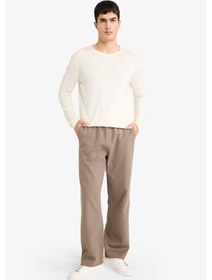 Resim Defacto Beli Bağcıklı Düz Paça Eşofman Altı G6707ax25aubn571 Kahve-bn571 