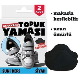 Resim Ayakkabı Topuk Yaması 2 Adet Kendinden Yapışkanlı Ayakkabı Tamir Bandı Siyah 