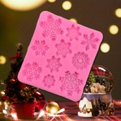 Resim Noel Kar Tanesi Silikon Pişirme Kalıbı - Elektriksiz, Gıda Sınıfı Şeker & Çikolata Kalıplama Aracı, Bayramlık Pasta Süslemeleri İçin 
