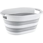 Resim Çamaşır Sepeti, 25 Litre, Gri-Beyaz 