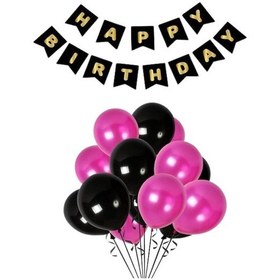 Resim Siyah Karton Üzeri Gold Altın Yaldızlı Happy Birthday Yazılı Doğu 