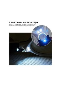 Resim Taşınabilir 3 Ledli 2 Lensli Büyüteç 45x22mm 3x75mm 6902ab 