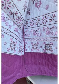 Resim Çift Kişilik Çok Amaçlı Pike, Yazlık Pike, Desenli Pike, Yatak Örtüsü 195x220cm Pembe 
