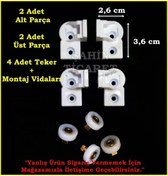 Resim Duşakabin Plastik Kapı Yedek Parçası + Tekeri Beyaz 